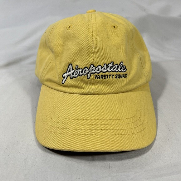 Aeropostale Other - Aeropostale Varsity Squad 1987 Strapback Baseball Hat Cap Yellow One Size Fits